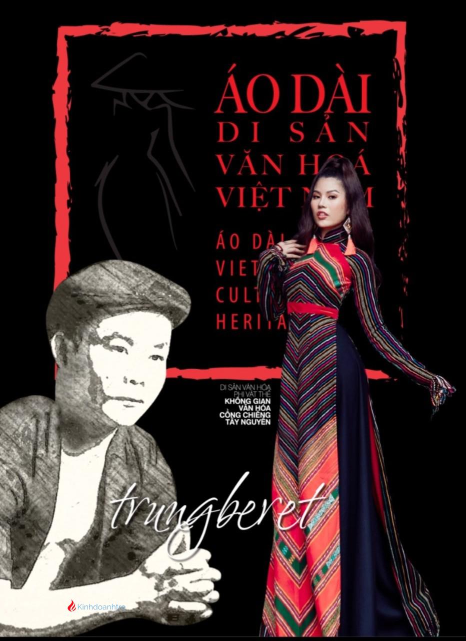 Hình ảnh tác phẩm mà NTK mang đến chiến dịch "Áo dài - di sản văn hóa Việt Nam".