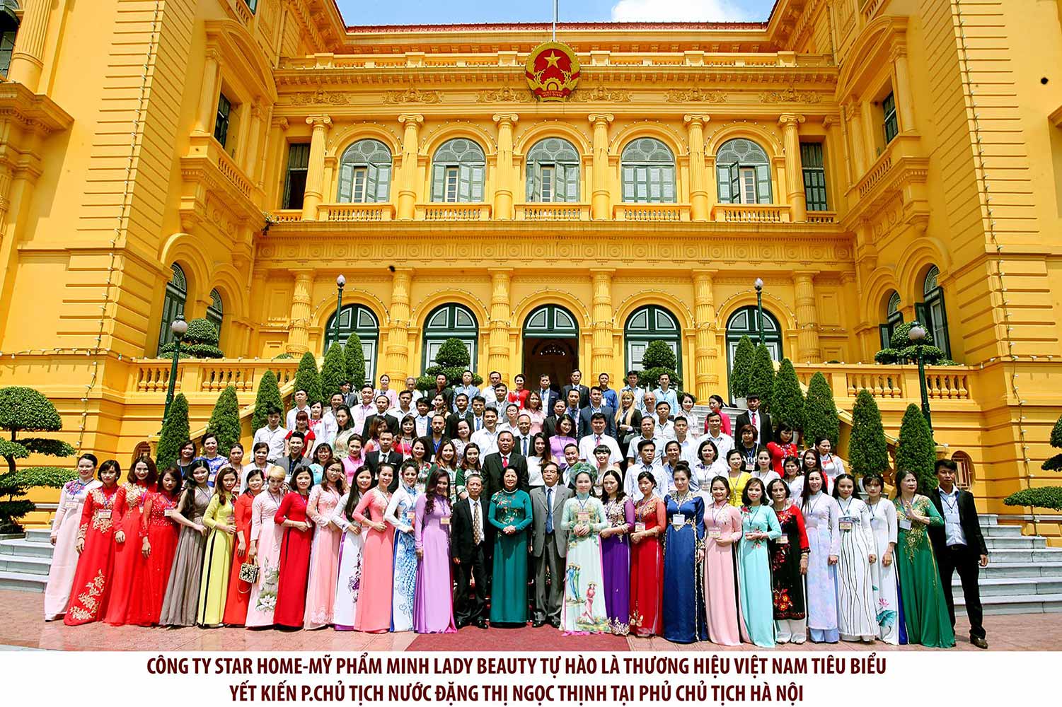Minh Lady Beauty là thương hiệu vinh dự được diện kiến Phó Chủ tịch nước Đặng Thị Ngọc Thịnh