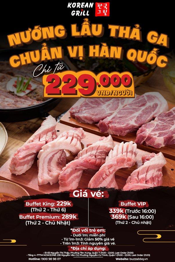 Korean Grill - Buzza BBQ - Ẩm thực Hàn Quốc trong đất Sài thành